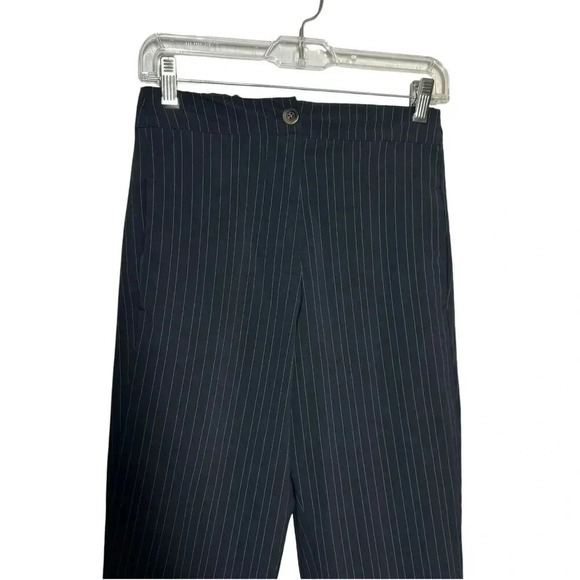 H+ Hannoh Wessel Pierangela Pants Navy Blue Pinstripe Size 36 Small NWT - Picture 5 of 12